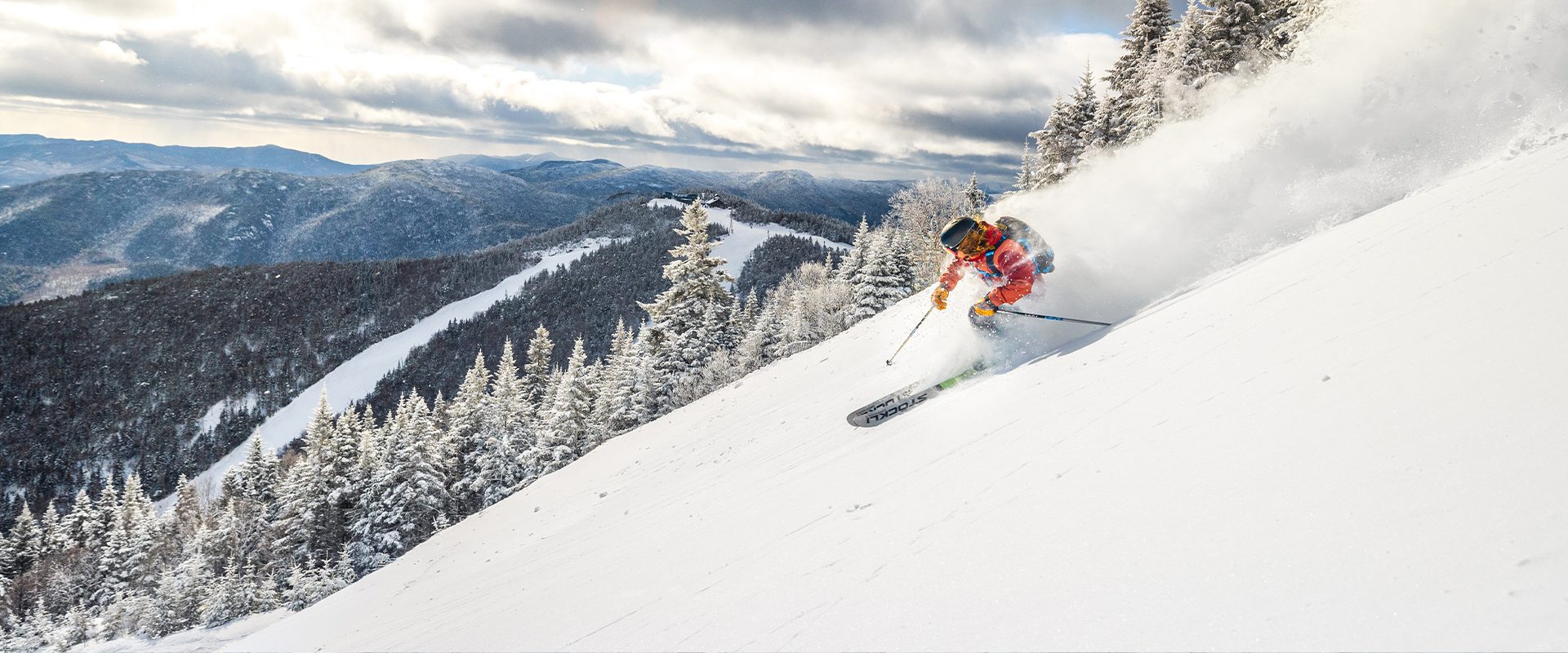 Skiing Powder at Whiteface Mountain